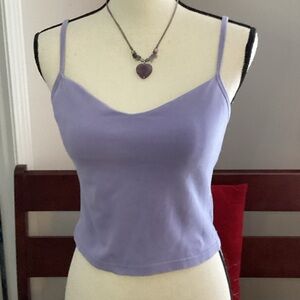 vintage vs moda international built in bra cami top lavendar